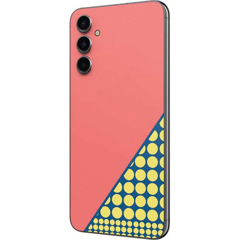 Coral Diagonal Split Galaxy A14 5G Skin